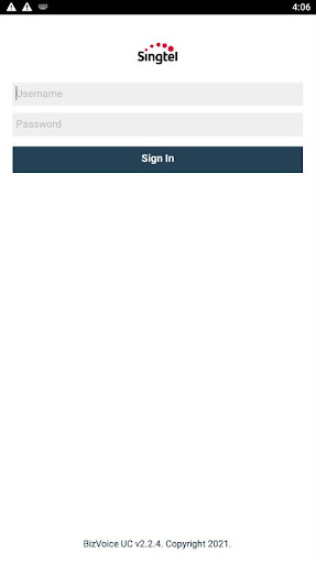 Android application Bizvoice UC 2.0 screenshort