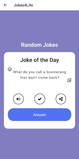 Android application Jokes4Life screenshort