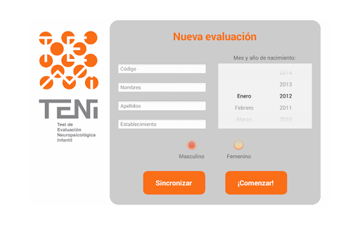 Android application TENI screenshort