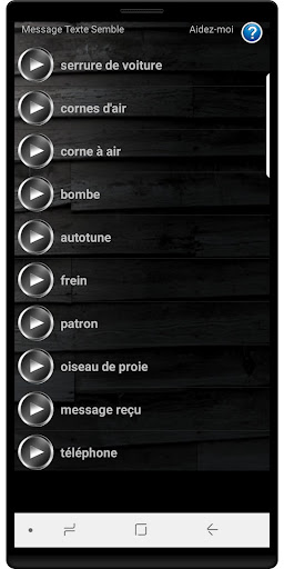 Aperçu de l'application