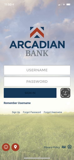 Android application Arcadian Bank screenshort