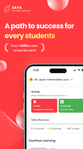 Android application SAYA: The English Learning App screenshort