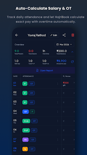 HajriBook - Labour Attendance screenshot 2