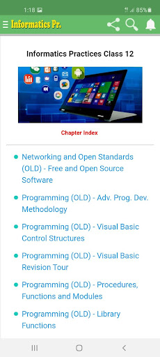 Informatics Practices 12th CBSE/RBSE Mobile App