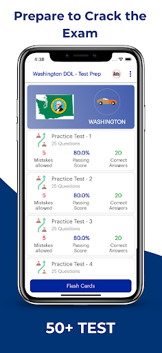 Screenshot of Washington DOL Permit Practice