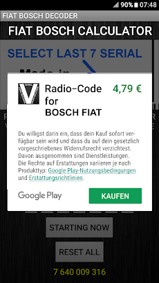 Radio Code FITS Bosch Fiatのおすすめ画像4
