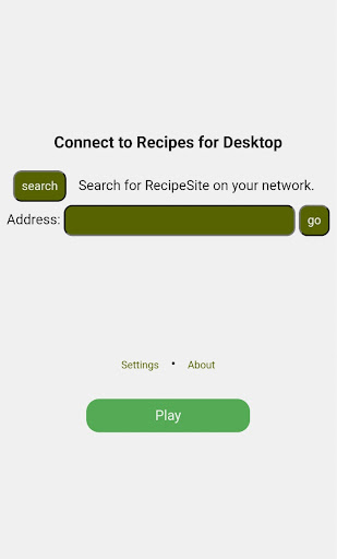 Android application RecipeConnector screenshort