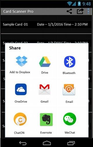 Android application Card Scanner Pro screenshort