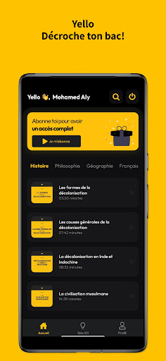 Android application Yello screenshort