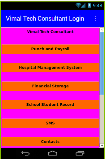 Android application Vimal Tech Consultant screenshort