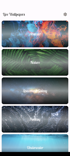 Android application Live Wallpapers & Screensavers screenshort