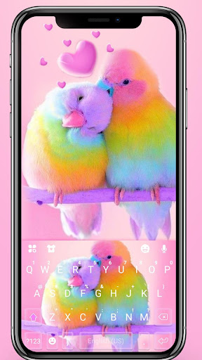 Android application Love Parrots Theme screenshort