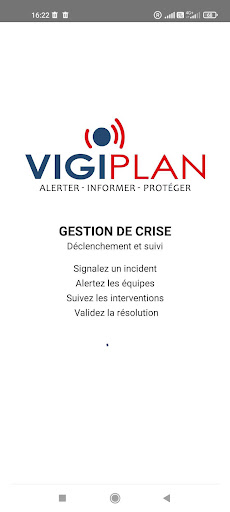 Android application VIGIPLAN screenshort