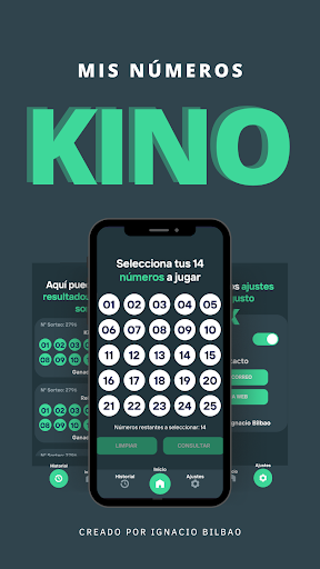 Android application Mis Números Kino screenshort