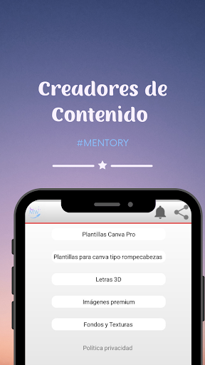 Mentory Screen 2