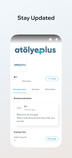 Android application atölyehibrit screenshort