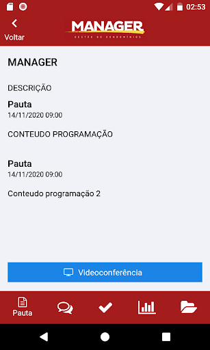 Manager Assembleias Screen 2