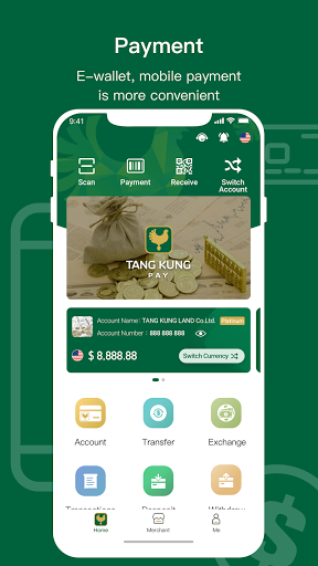 Android application Tang Kung Pay screenshort