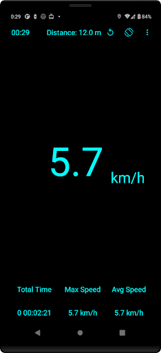 Android application Simple GPS Speedometer screenshort