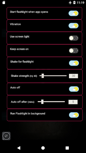 Shake Flashlight Torch Screen 2