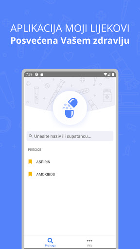 Android application Moji Lijekovi screenshort