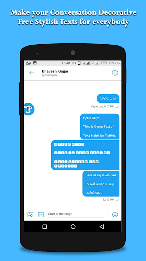 Text Style for Twitter