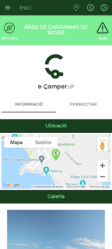 Android application eCamperUP screenshort