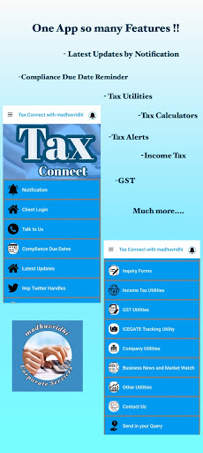Android application Tax Connect with madhuvridhi screenshort