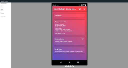 Android application Moki Reflect - Rhino Mobility screenshort