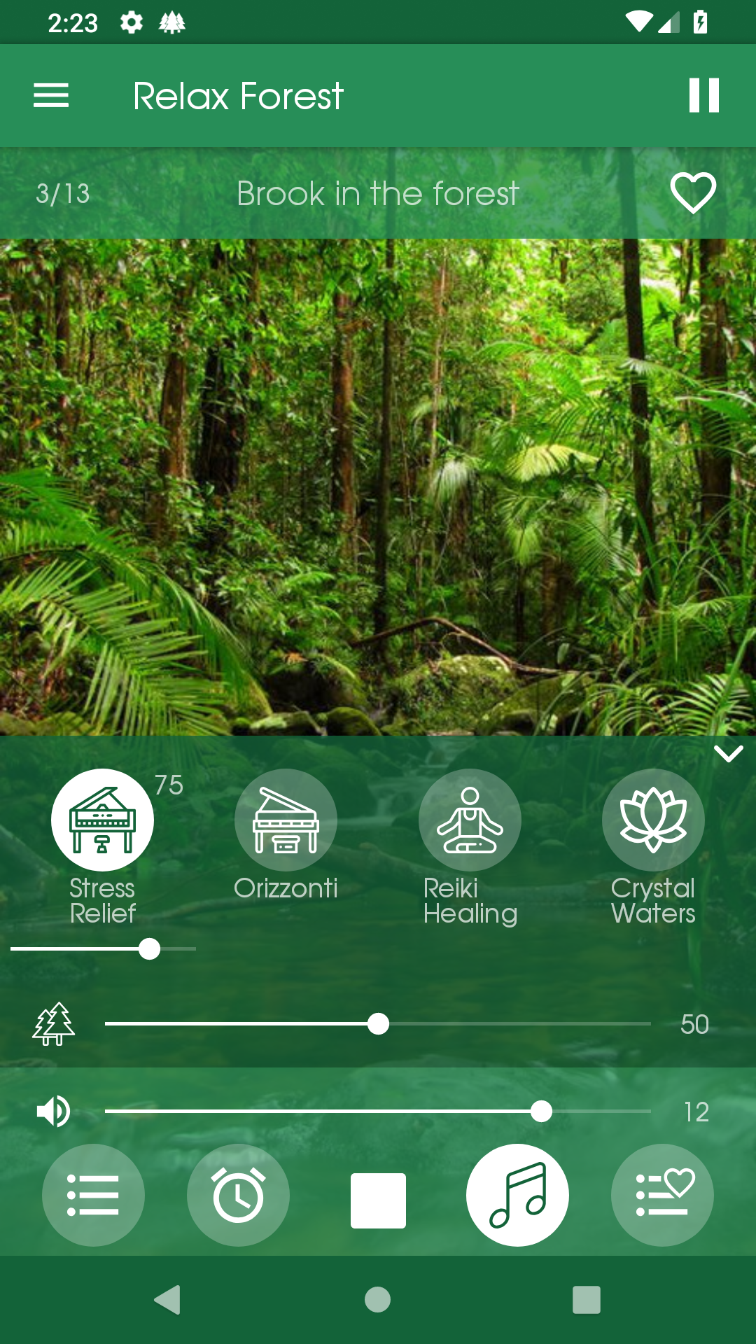 Android application Relax Forest - Nature sounds: sleep & meditation screenshort