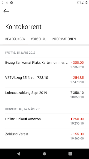 Mobile Banking Bank in Zuzwil Screen 3