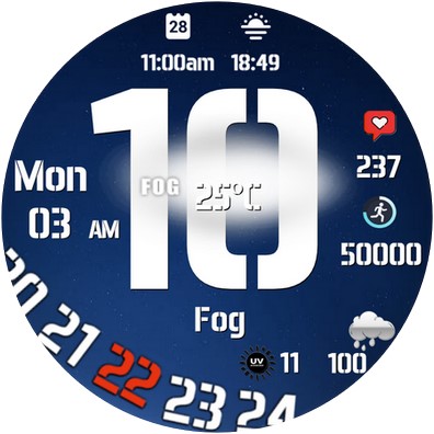 N-SPORT730 WeatherDigital Face screenshot 12