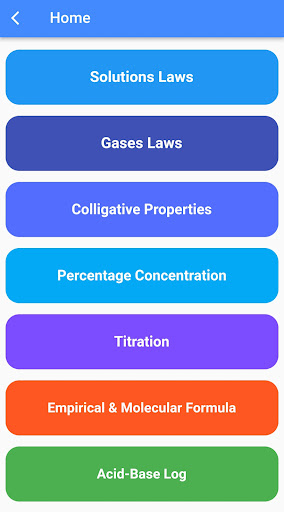 Android application Chem Calculator screenshort