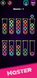 Neon Sort Puzzle : Color Sort Game