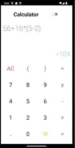 Android application Rapidcalc screenshort
