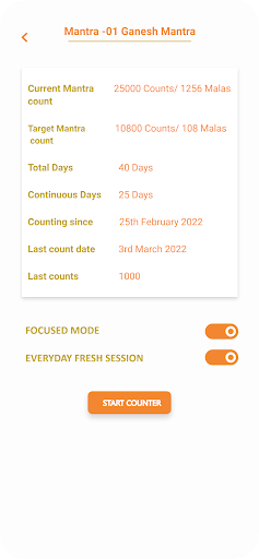Mantra Counter Screen 3