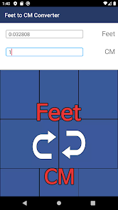 1 feet which cm top