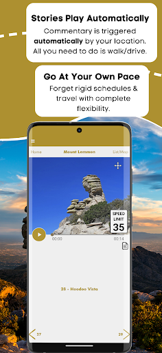 Screenshot of Mount Lemmon Audio Tour Guide