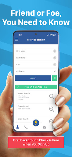 Android application Friend Verifier screenshort