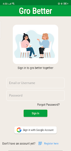 Android application Grow Better screenshort
