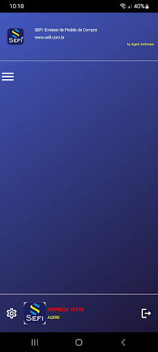 Android application SEFI - Compras e Coletas screenshort