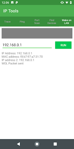 IP Tools (Ping,Port scan,etc) Screen 3