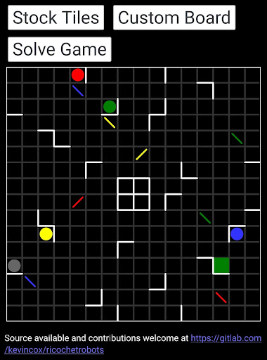 Android application Ricochet Robot Solver screenshort