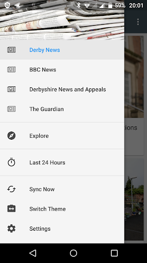 Android application Derby local news screenshort