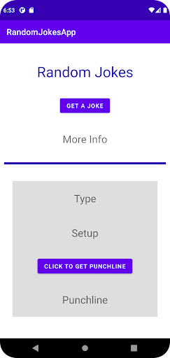 Android application Random Jokes App screenshort