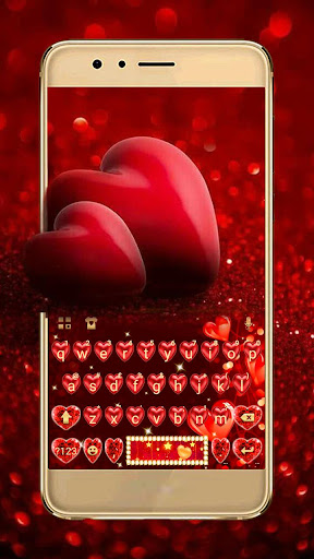 Android application Red Love Heart Theme screenshort