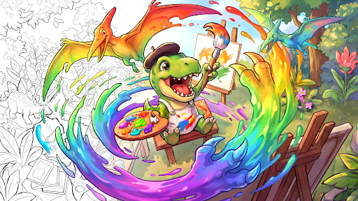 Dino Coloring: Dinosaur games screenshot