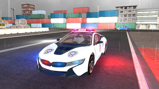 American i8 Police Car Game 3D Screen 3