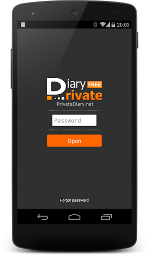 Android application Private DIARY Free - Personal screenshort
