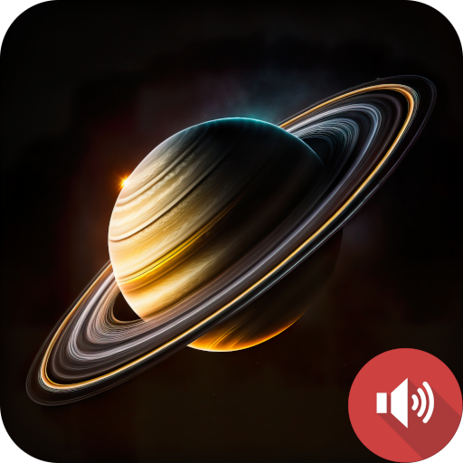 Planet Saturn sounds logo